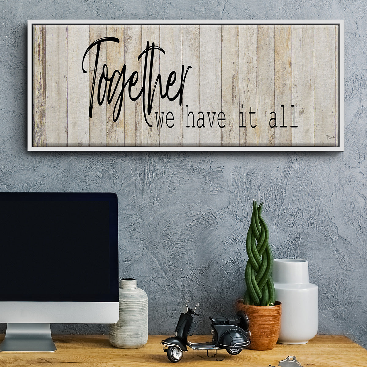 Together We Have - Floater Framed Canvas Print