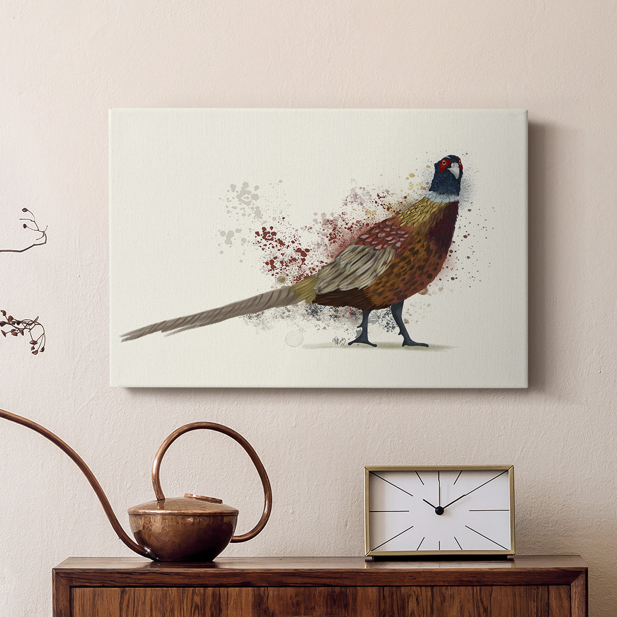 Pheasant Splash 2 - Canvas Art Print