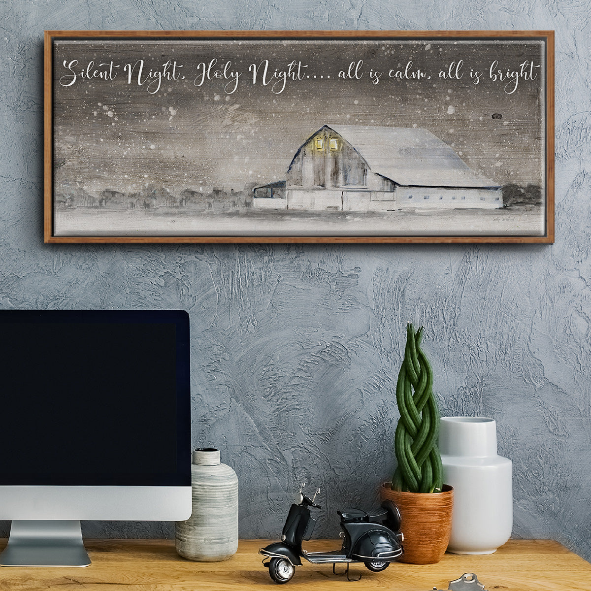 Silent Night - Floater Framed Canvas Print