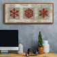 Burlap Music Snowflakes - Floater Framed Canvas Print