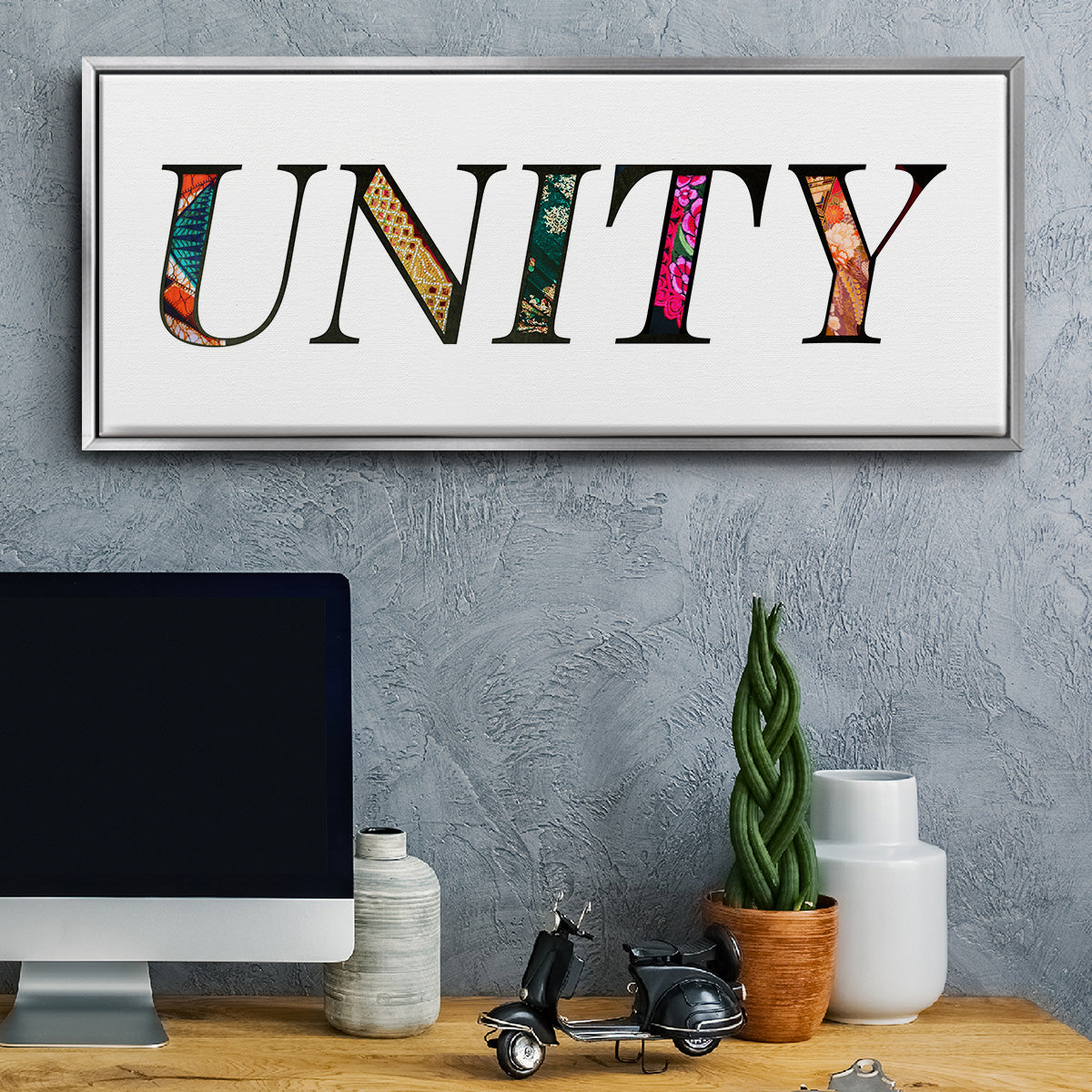 Unity - Floater Framed Canvas Print