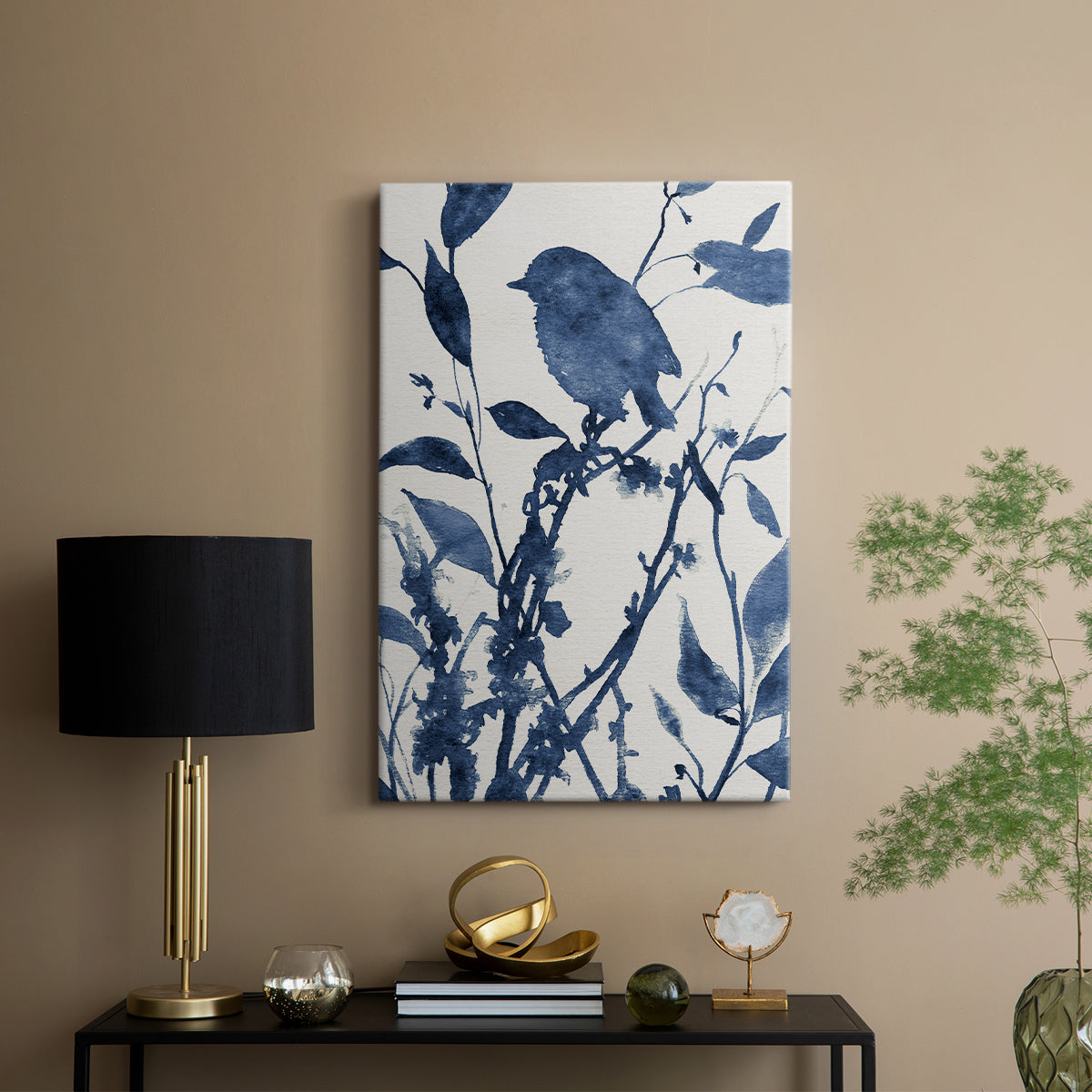 Bluebird Silhouette II - Canvas Art Print
