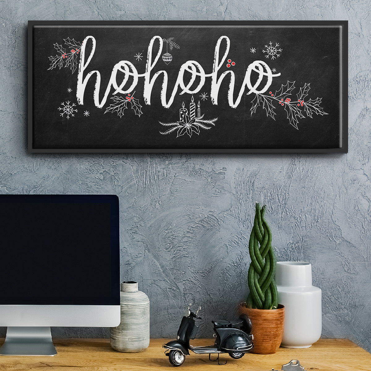 Ho Ho Ho - Floater Framed Canvas Print