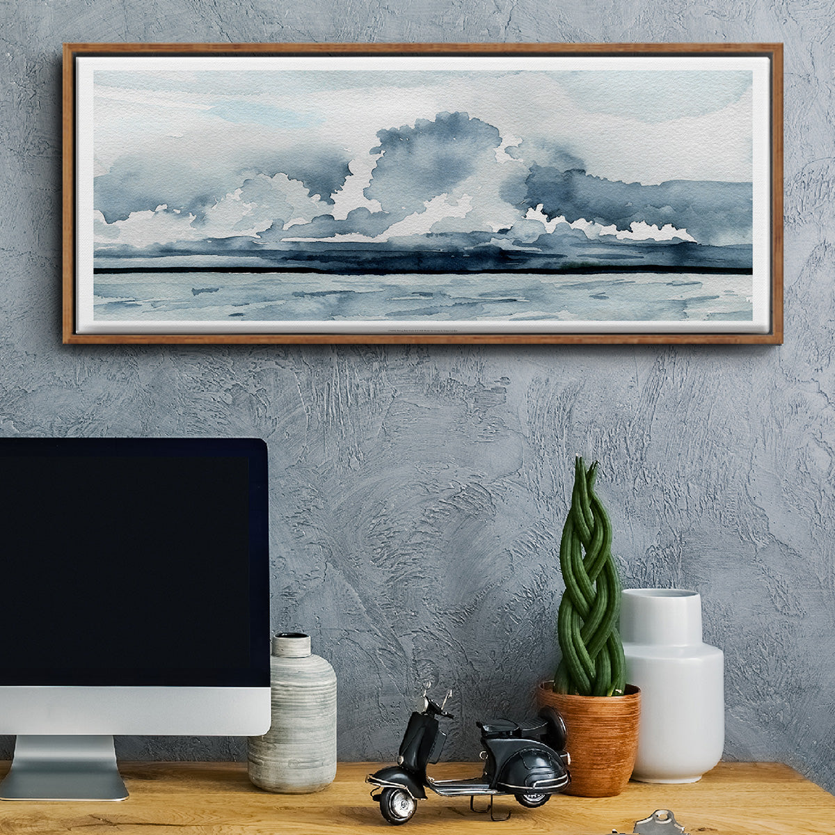 Passing Rain Storm II - Floater Framed Canvas Print