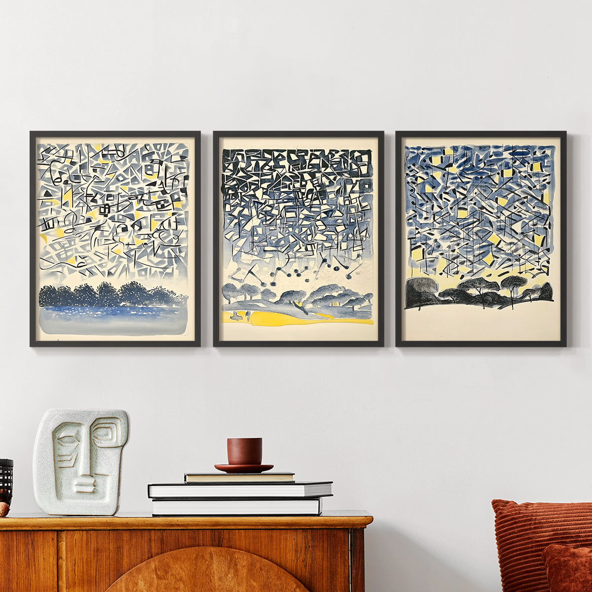 Abstract Series CXCII - Restickable Framed Art Set