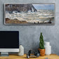 The Manneport, Étretat, Rough Sea, 1883 - Floater Framed Canvas Print