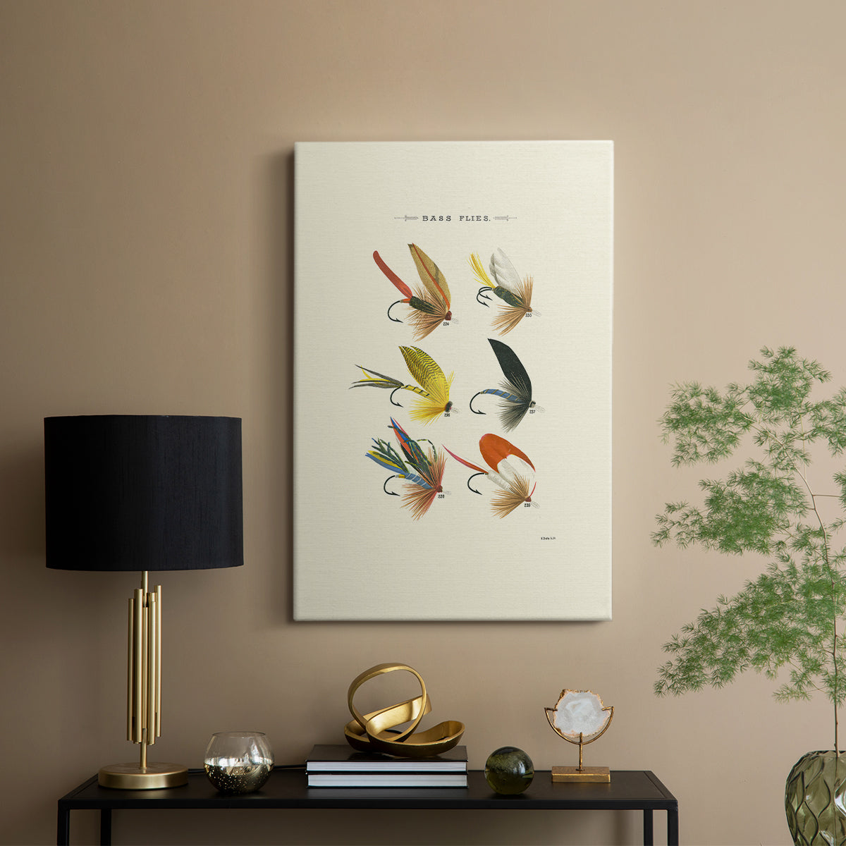 Bass Flies I - Canvas Art Print