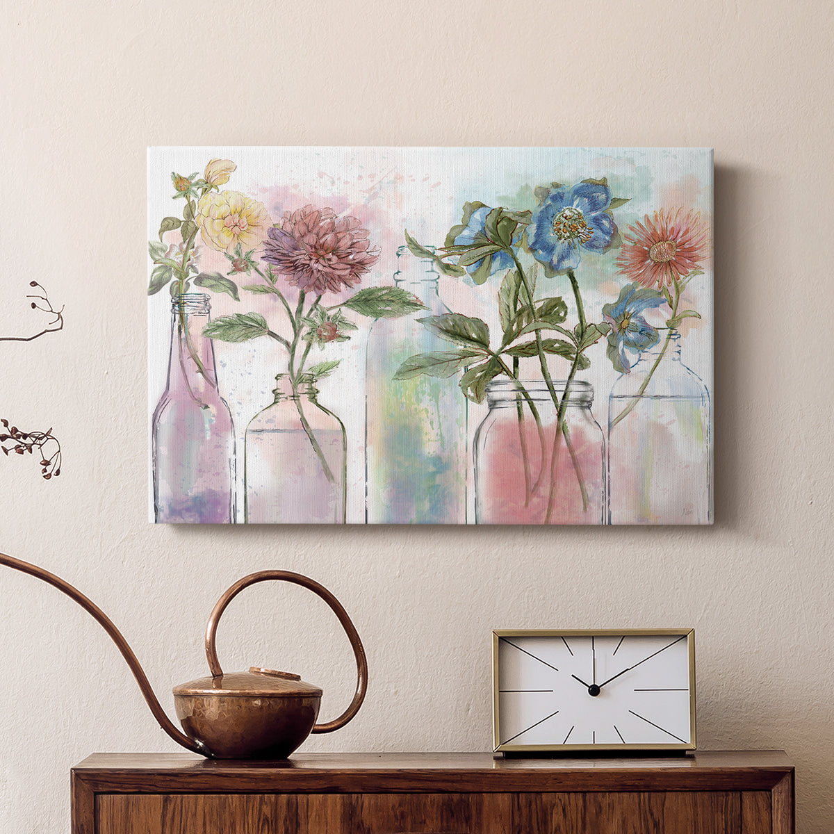Vintage Bottle Collection - Canvas Art Print