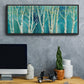 Birch on Blue - Floater Framed Canvas Print