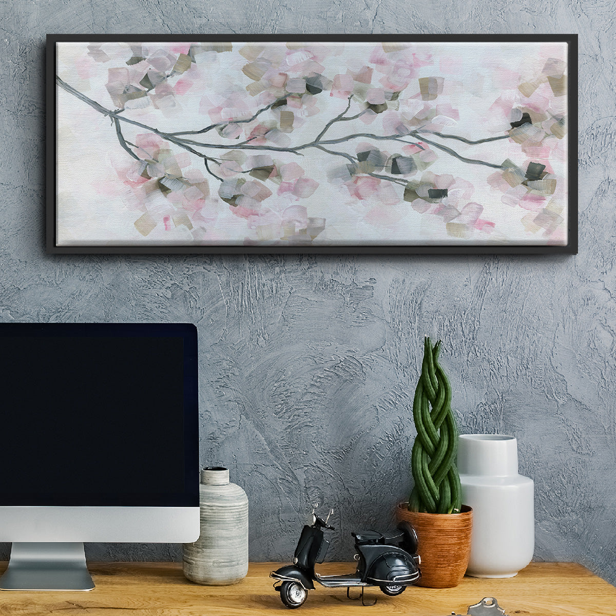 Cherry Blossoms - Floater Framed Canvas Print