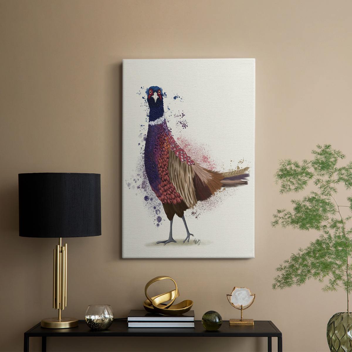 Pheasant Splash 6 - Canvas Art Print