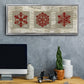 Burlap Music Snowflakes - Floater Framed Canvas Print