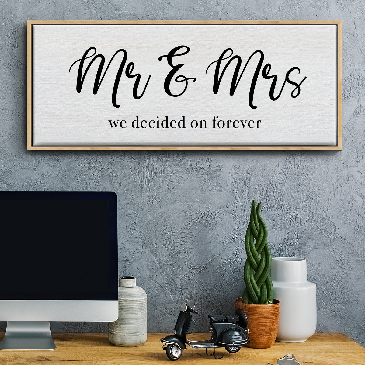 Decided on Forever - Floater Framed Canvas Print