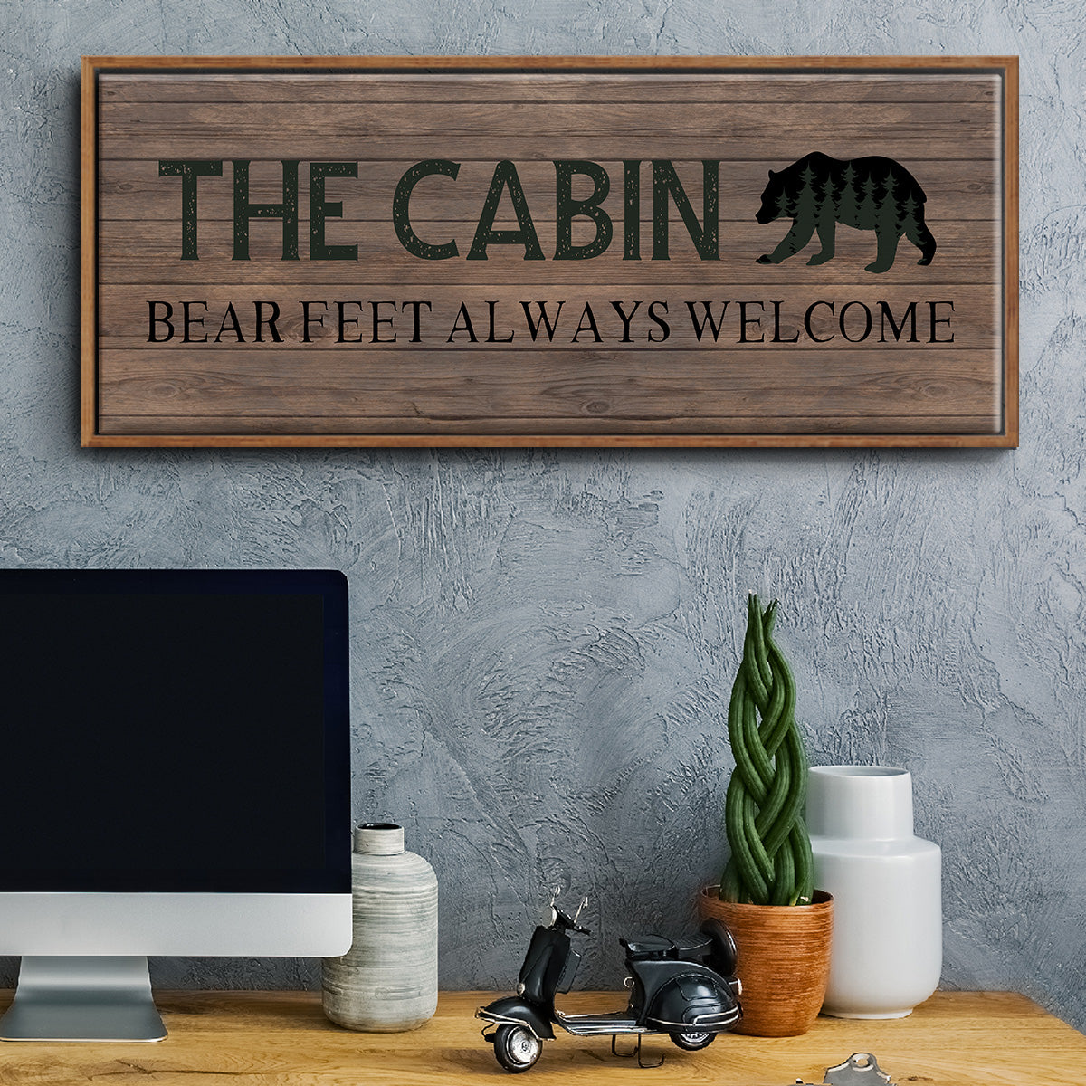 Bear Feet - Floater Framed Canvas Print