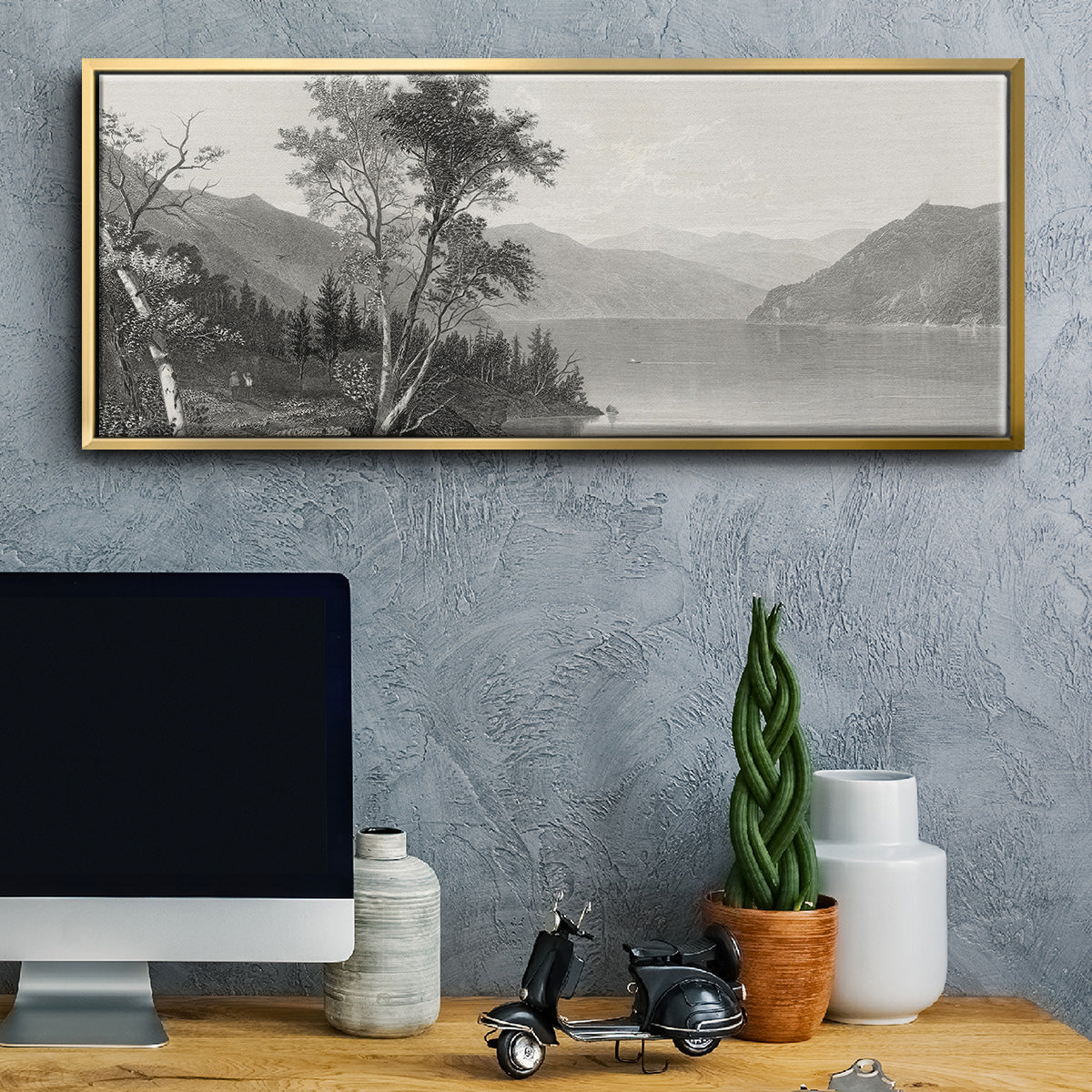 Lake George - Floater Framed Canvas Print