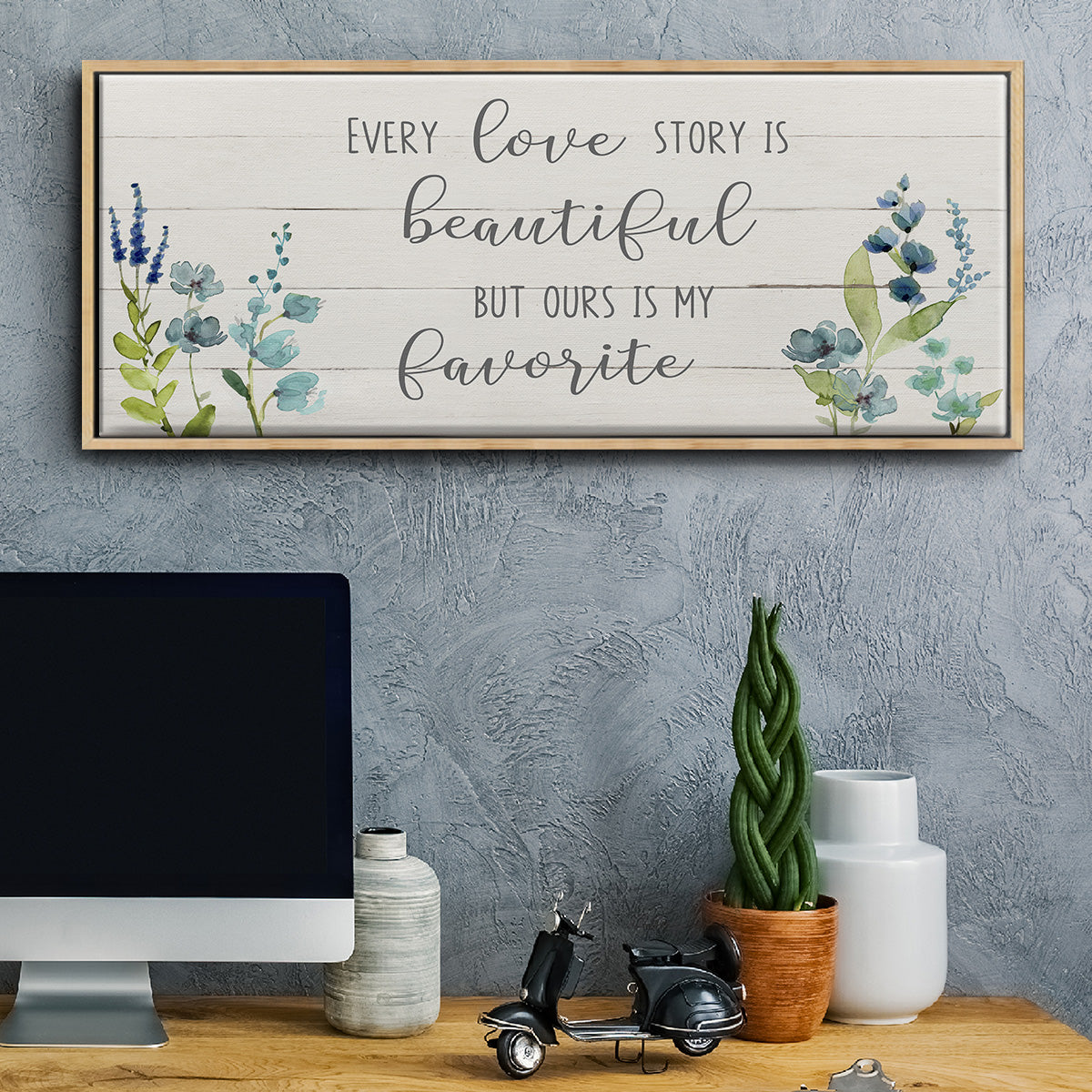 Love Story - Floater Framed Canvas Print