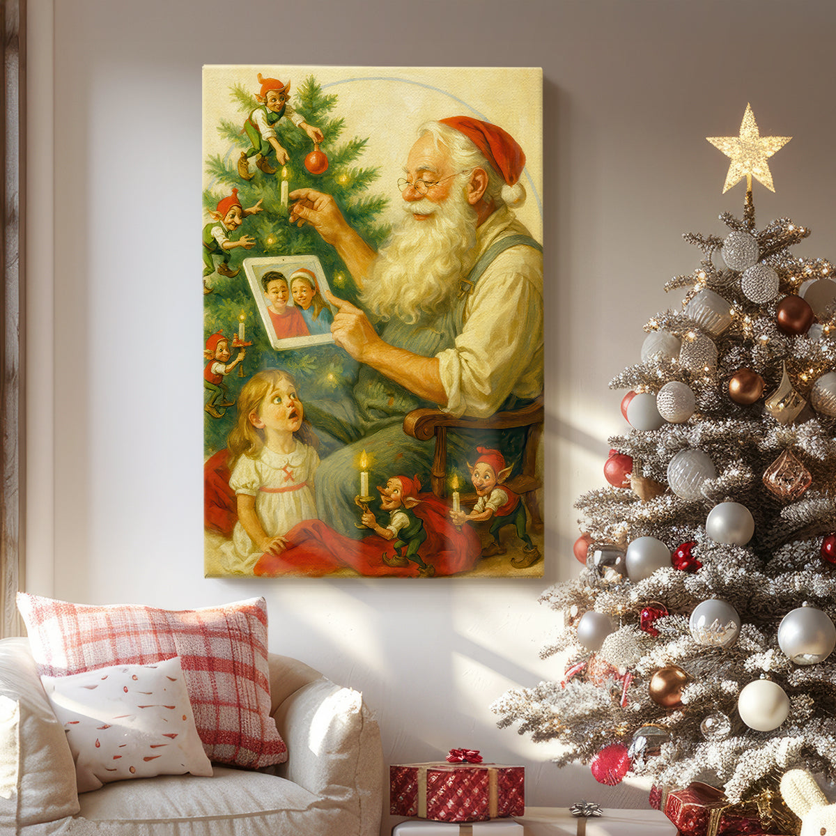 Amber Snow Blessing - Canvas Art Print