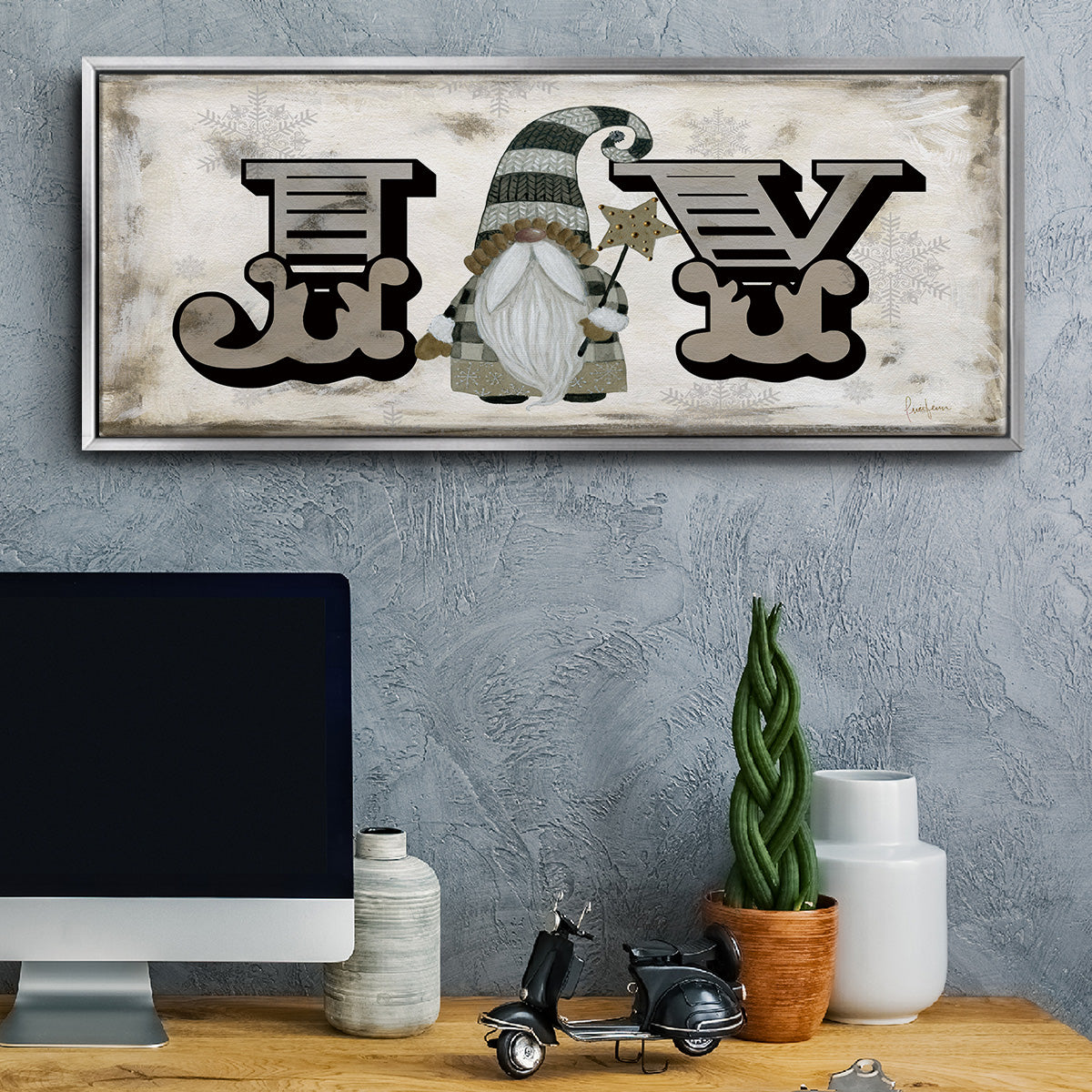 Winter Wonderland Friend Joy - Floater Framed Canvas Print