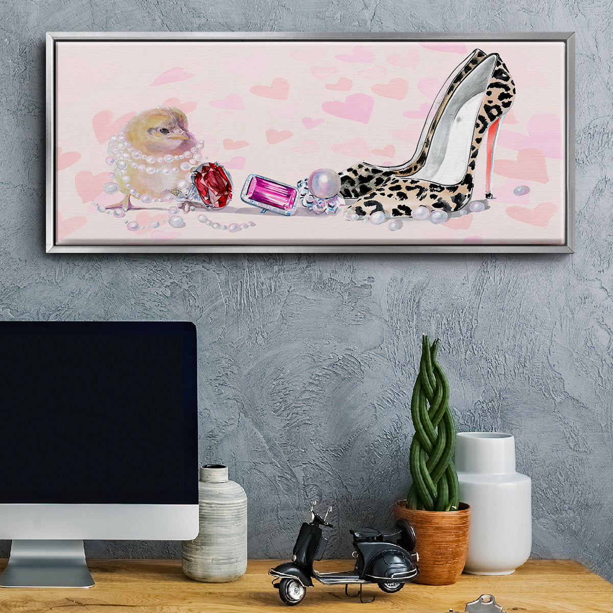 Cute Couture Collection D - Floater Framed Canvas Print