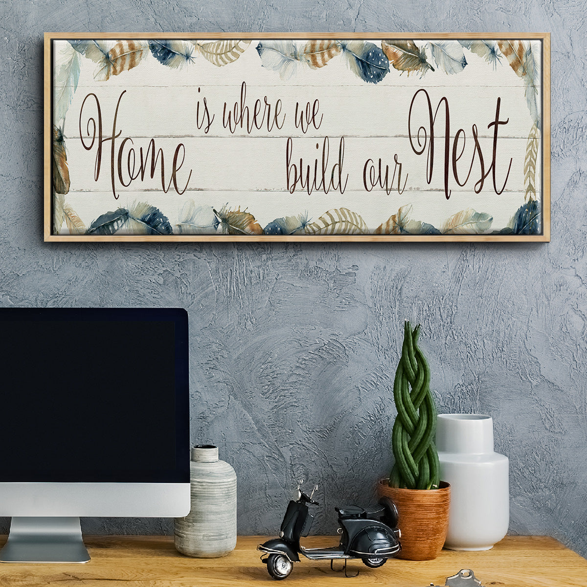 Home Nest - Floater Framed Canvas Print