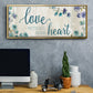 Love With All Your Heart - Floater Framed Canvas Print