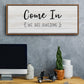 Come In - Floater Framed Canvas Print