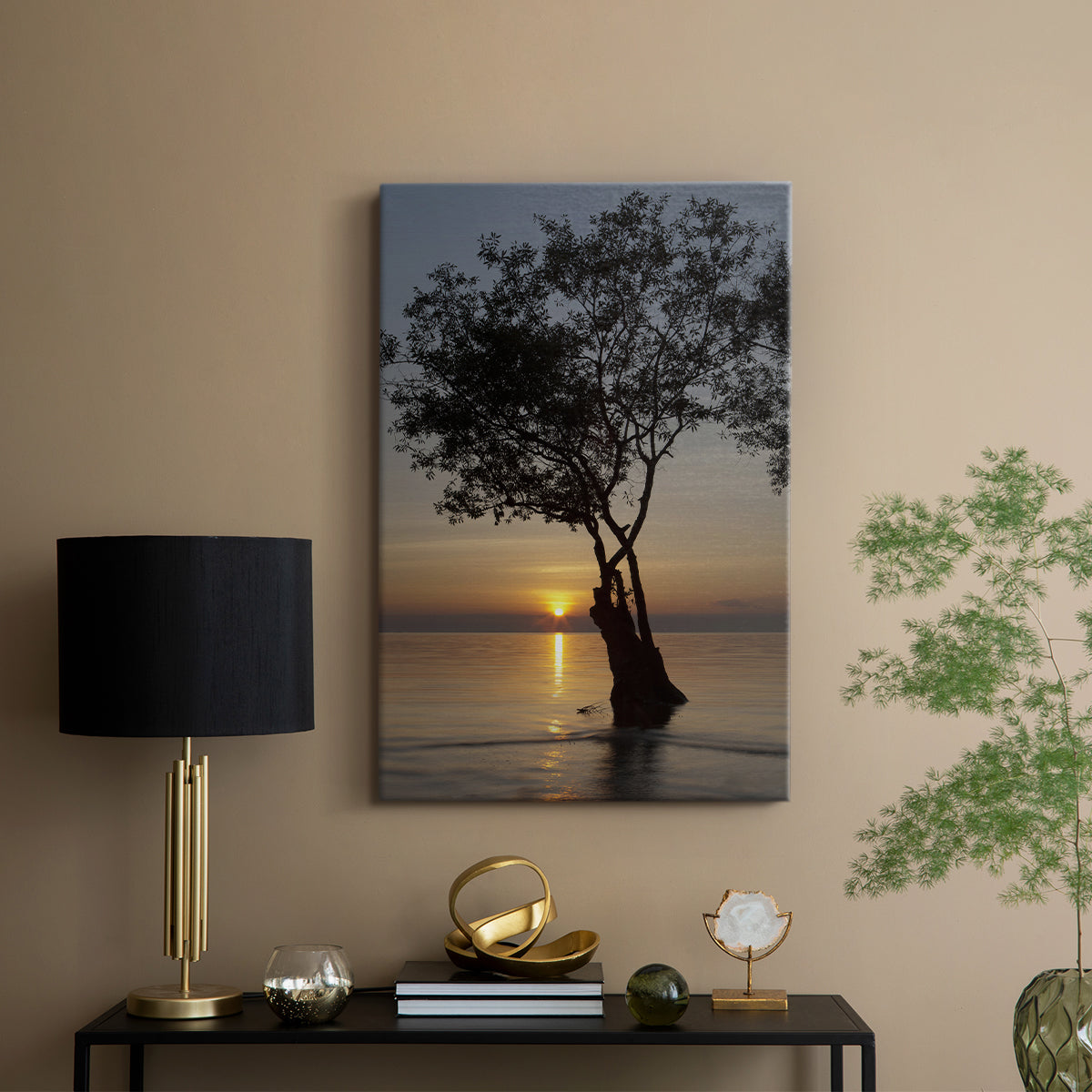 Sunset Silhouette - Canvas Art Print