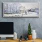Snow in Argenteuil, 1875 - Floater Framed Canvas Print