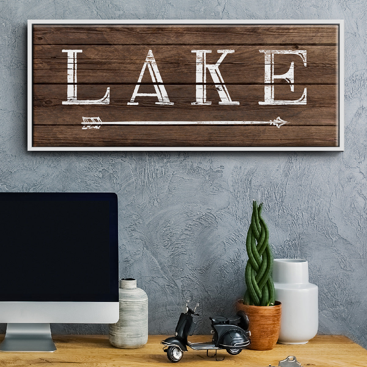 To the Lake - Floater Framed Canvas Print