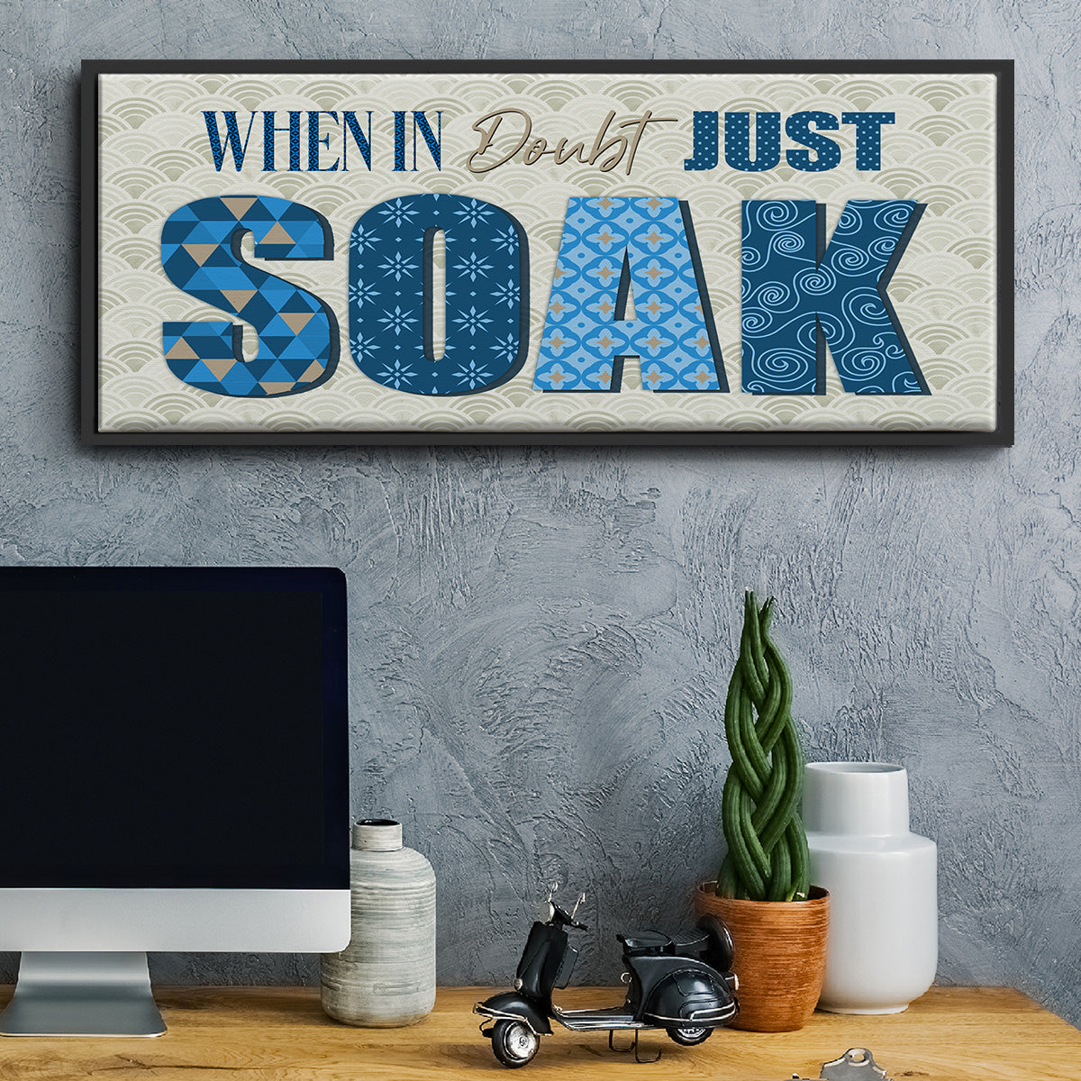 When in Doubt - Floater Framed Canvas Print