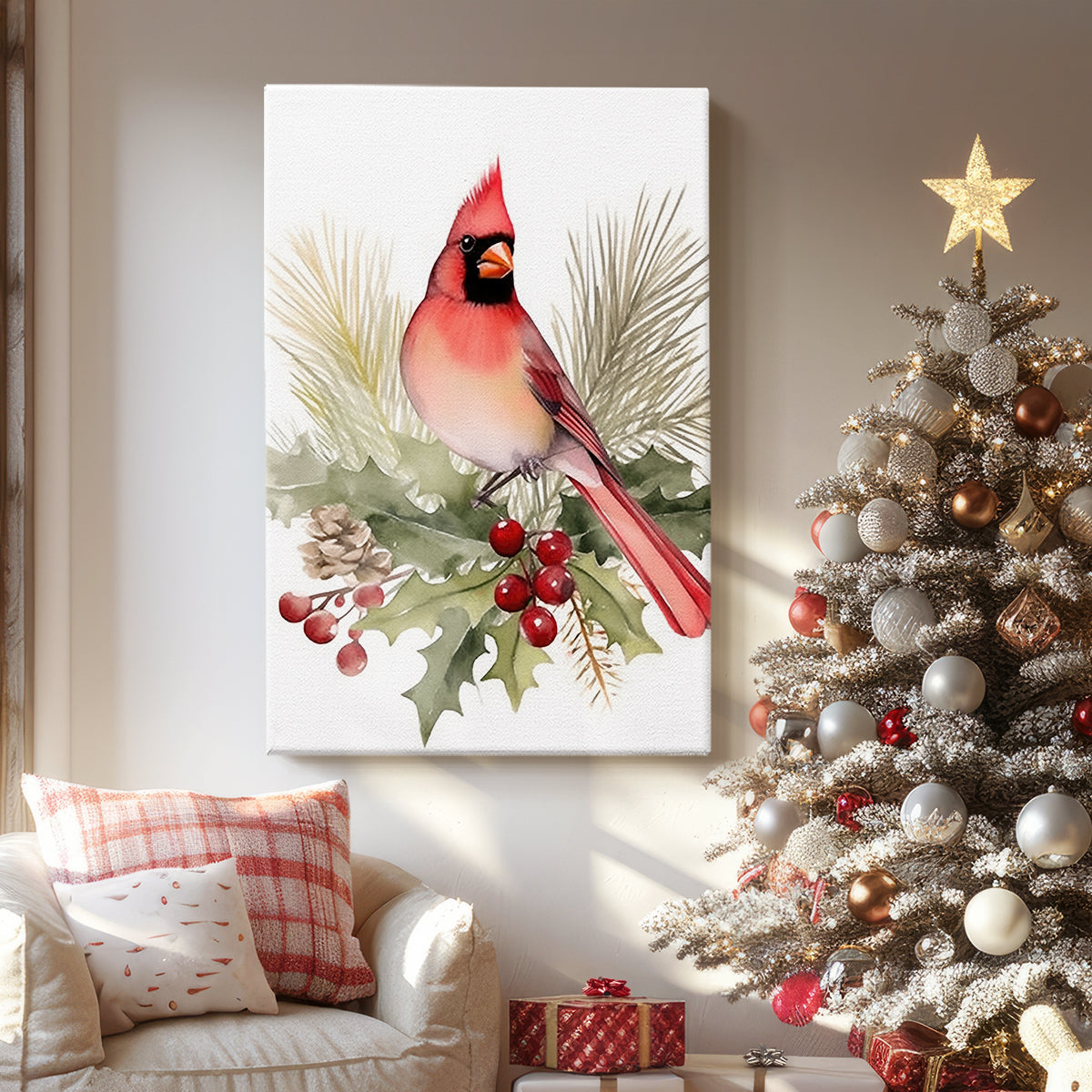 Tinsel-Gold Dawn Green - Canvas Art Print