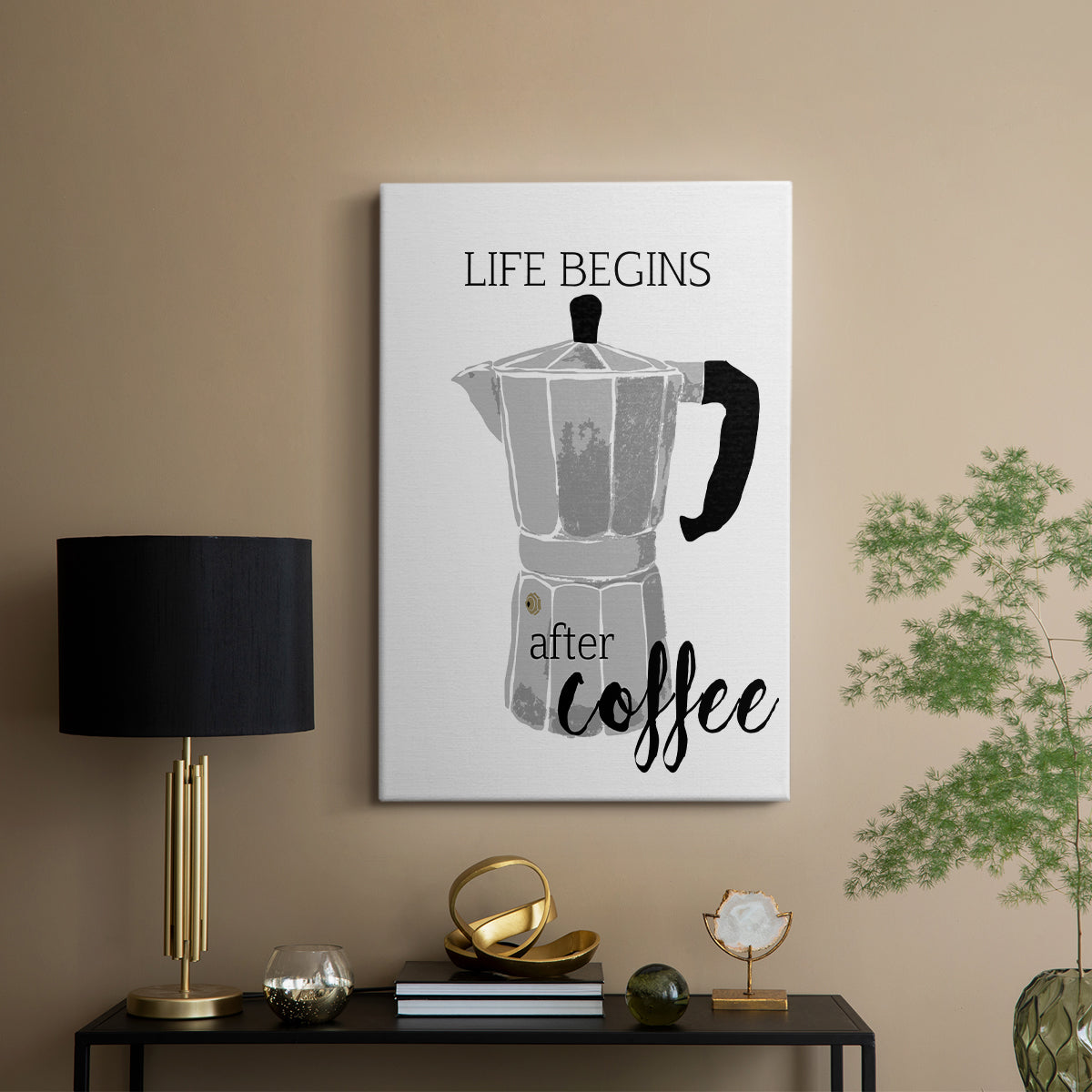Begins After Coffee - Canvas Art Print