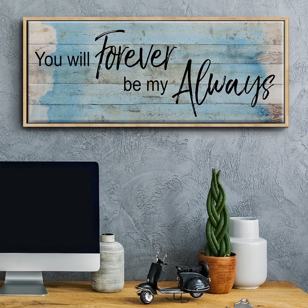 Forever Always - Floater Framed Canvas Print