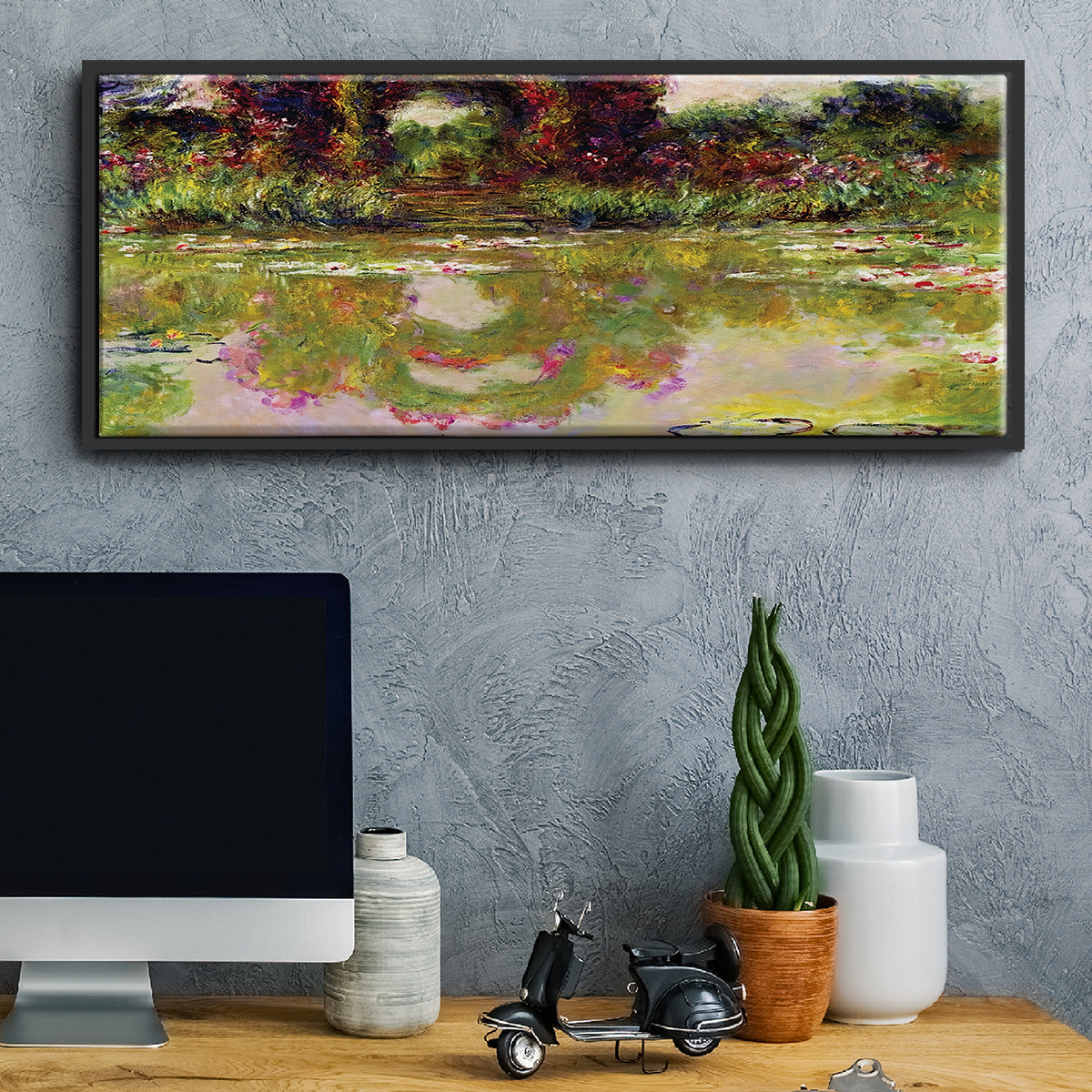 Rose Arches at Giverny, 1913 - Floater Framed Canvas Print