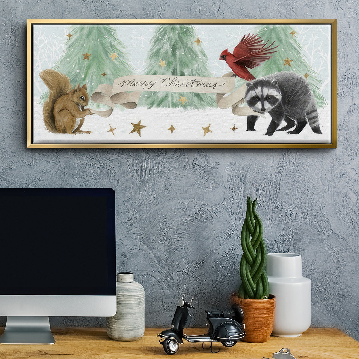 Christmas in the Forest Collection D - Floater Framed Canvas Print
