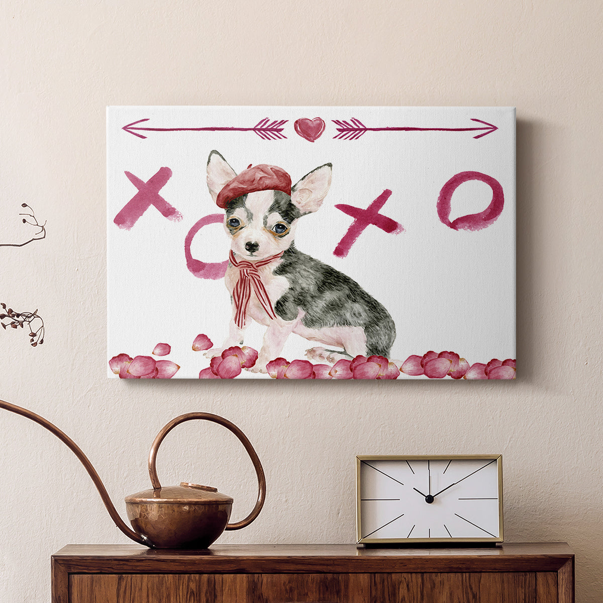 Puppy Valentine Collection A - Canvas Art Print