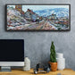 Road to Vétheuil in Winter - Floater Framed Canvas Print