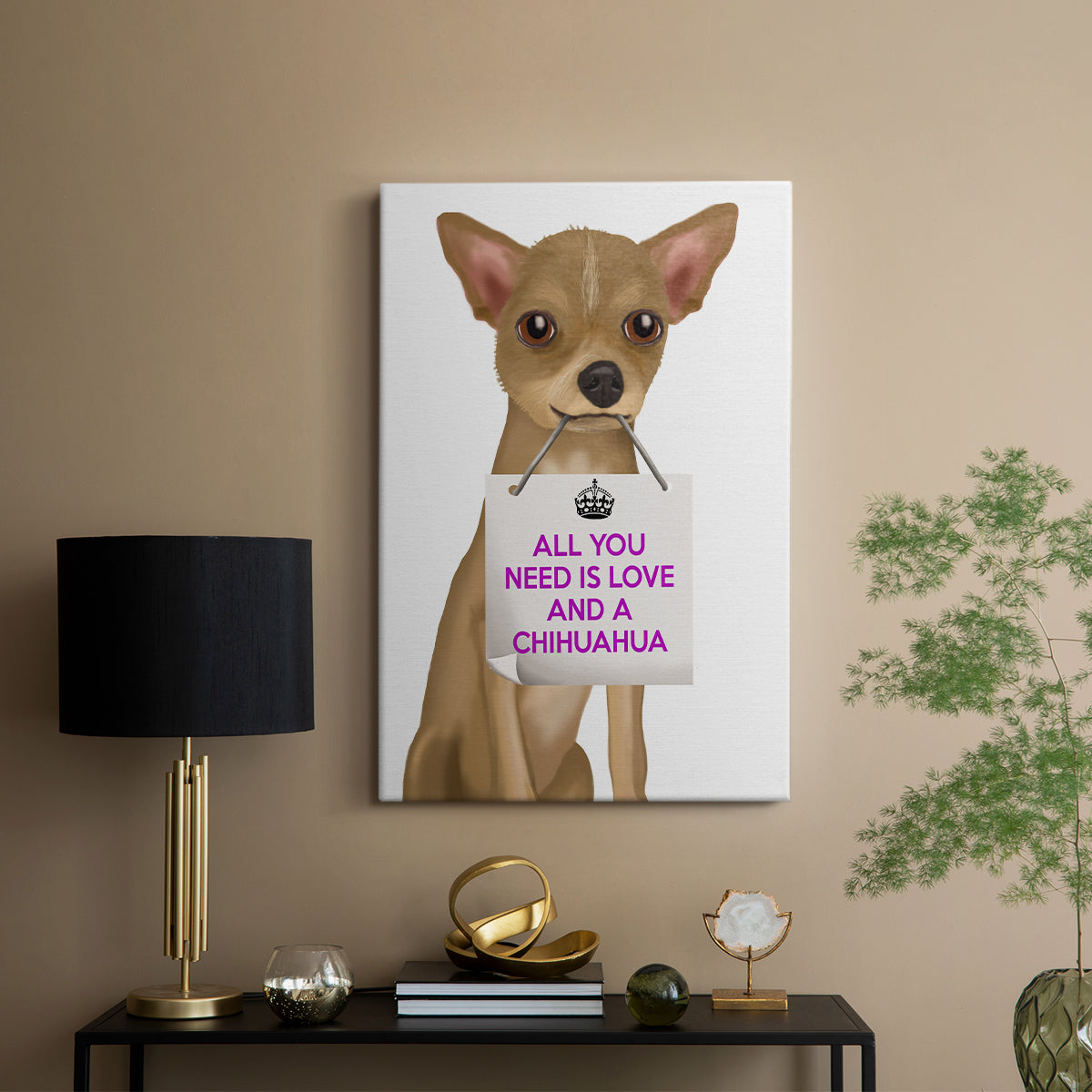 Love and Chihuahua - Canvas Art Print