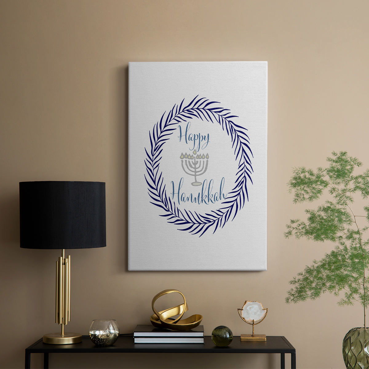 Hanukkah Wreath - Canvas Art Print