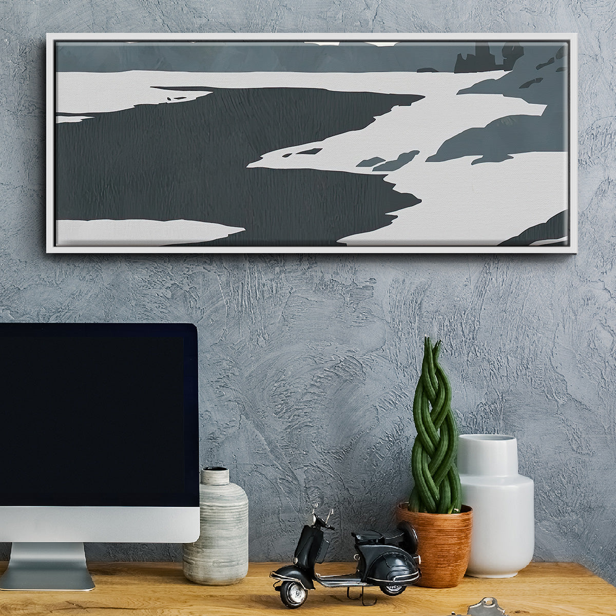 Cutter Island IV - Floater Framed Canvas Print