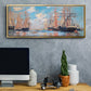 The Sea, Port in Amsterdam, 1874 - Floater Framed Canvas Print