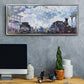 Saint Lazare Station in Paris, Arrival of a Train - Floater Framed Canvas Print