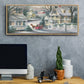 Village Sleigh Ride - Floater Framed Canvas Print
