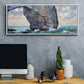 The Manneport, Seen from Below, 1883 - Floater Framed Canvas Print