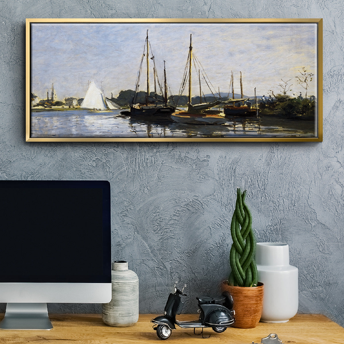 Pleasure Boats, 1872 - Floater Framed Canvas Print