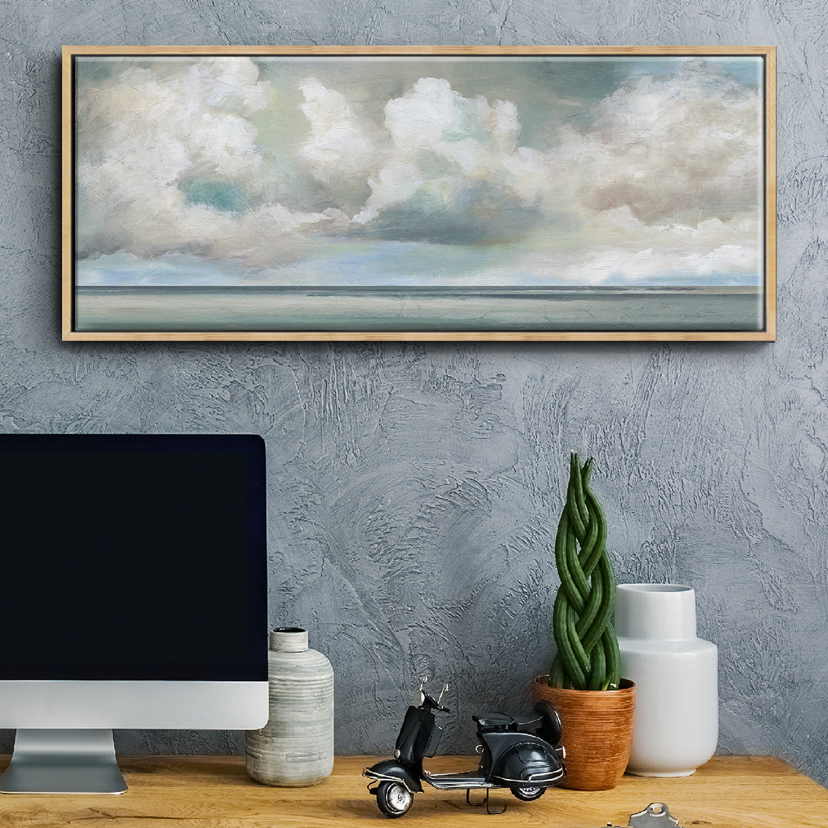 Cloudscape Vista I - Floater Framed Canvas Print