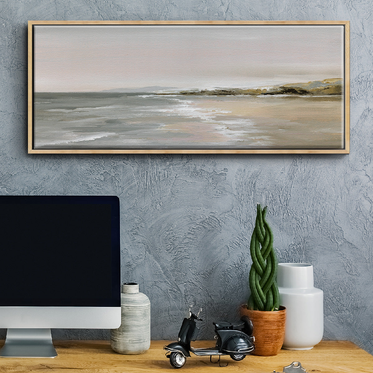 New Shore - Floater Framed Canvas Print