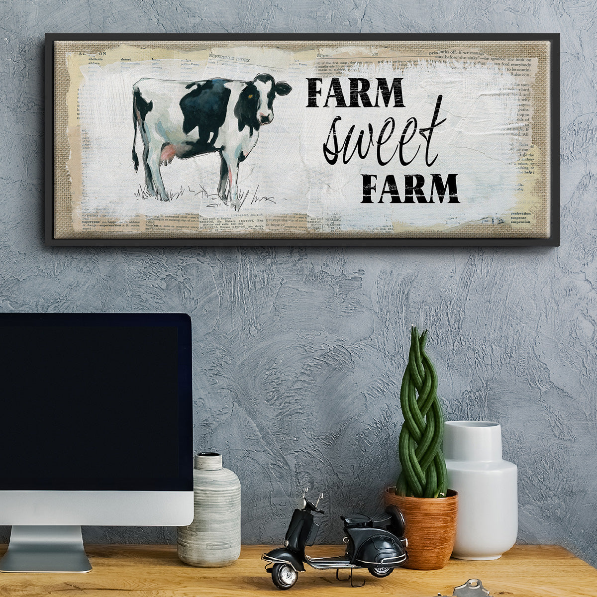 Farm Sweet Farm II - Floater Framed Canvas Print