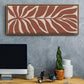 Terra Cotta Block Palms I - Floater Framed Canvas Print
