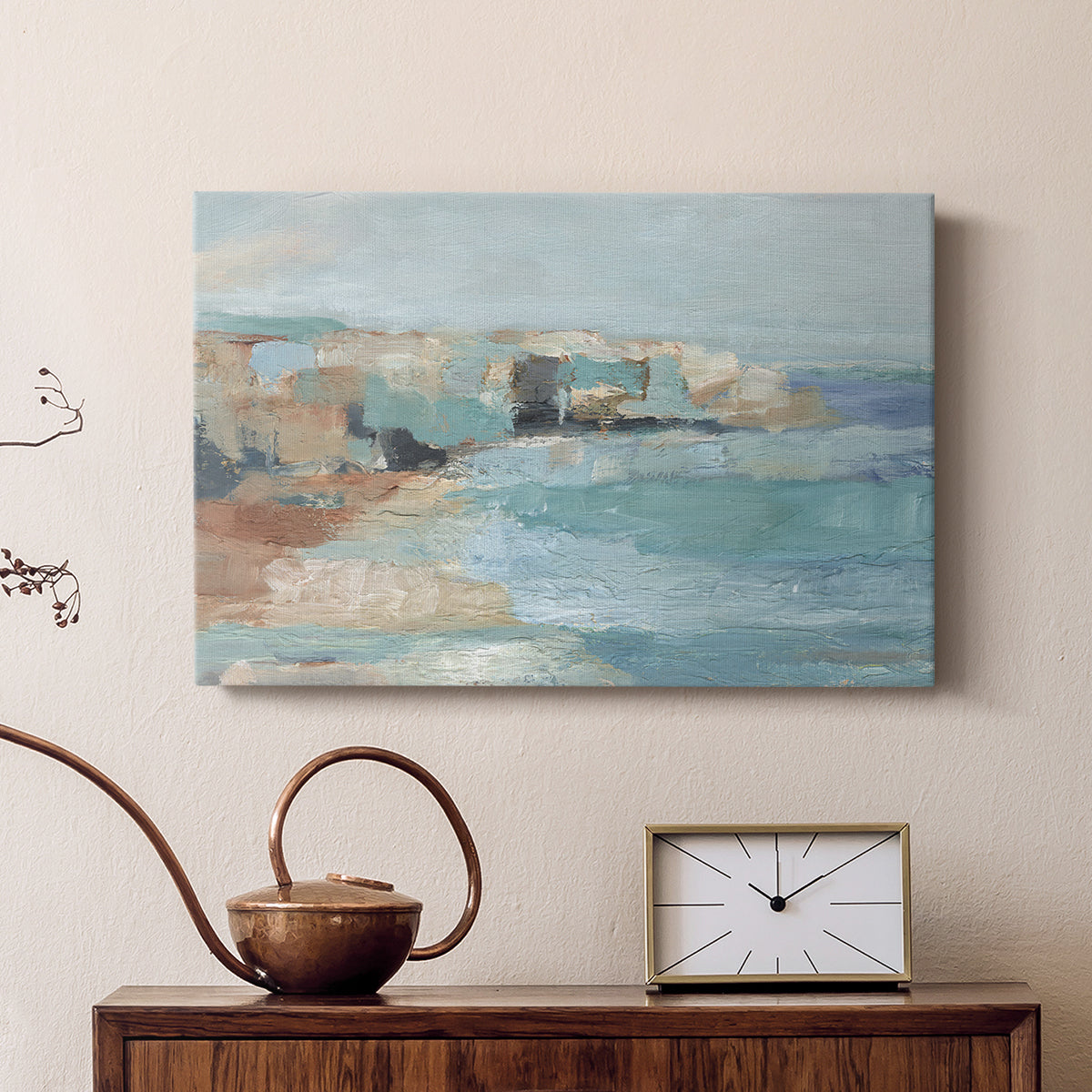 Turquoise Cliff Wall I - Canvas Art Print